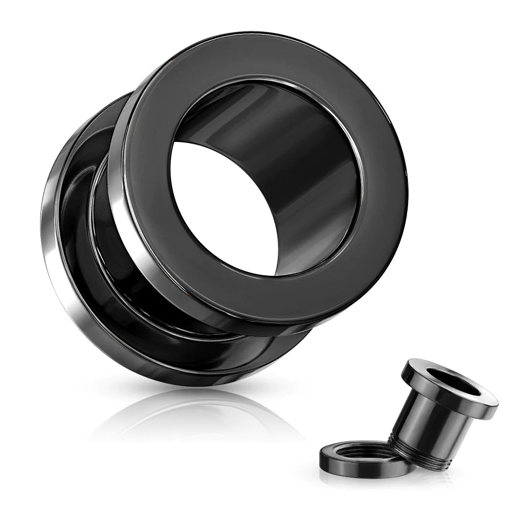 Black Metallic Steel Tunnels with Screw-Fit Design