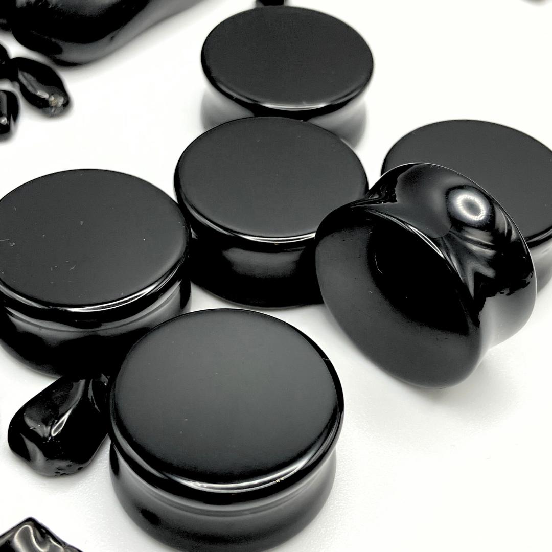 Pair Of 8g-40mm Clear Silicone Earskin Tunnels - Double Flare Gauges, Thin Flesh Tone