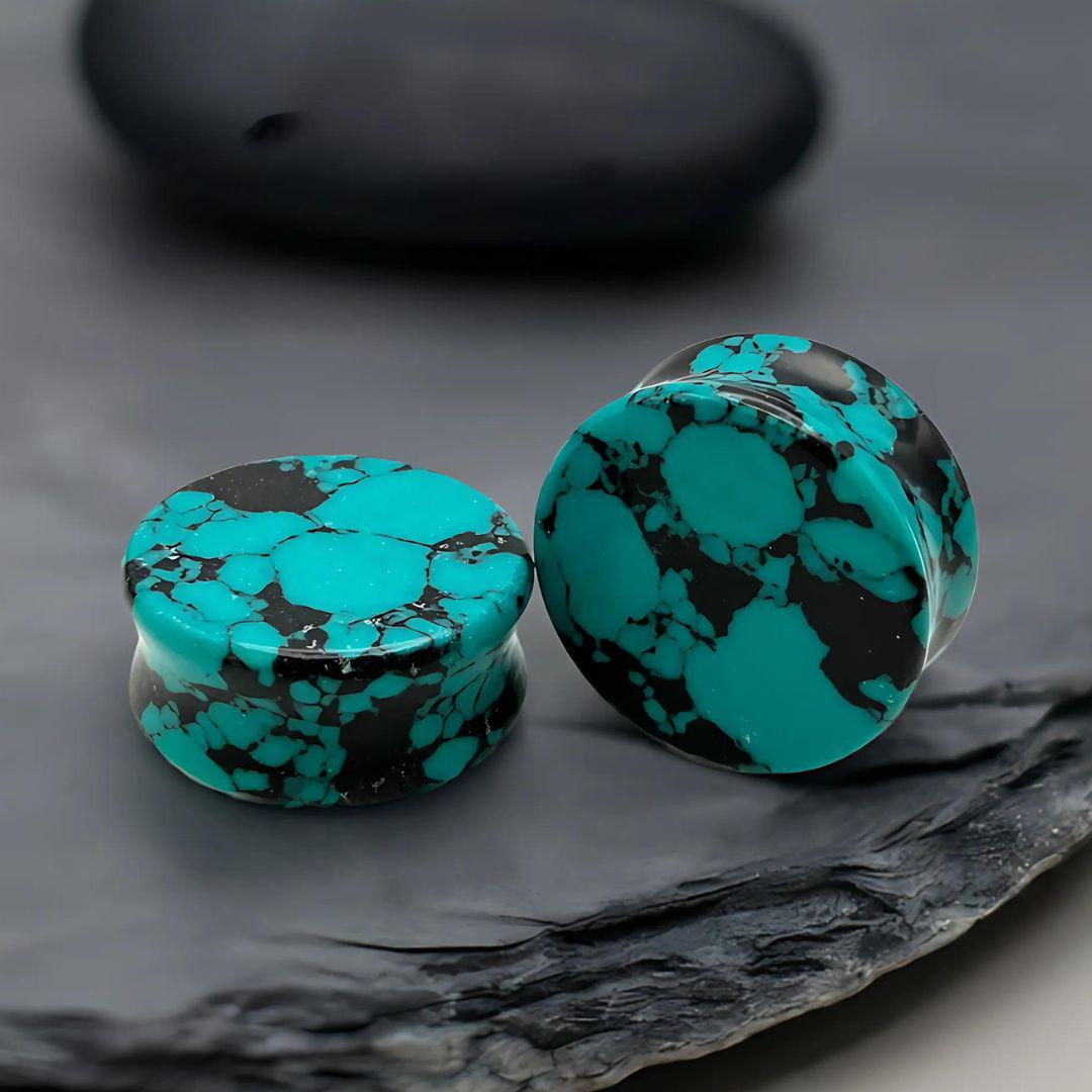 Retro Turquoise Stone Plugs