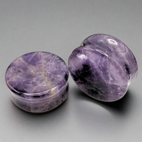 Amethyst Stone Plugs for stretched ears