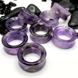 Amethyst Stone Tunnels for stretched ears