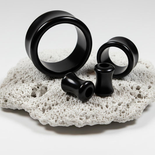 Black Acrylic Tunnels Pair