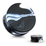 Black Stripe Agate Stone Plugs