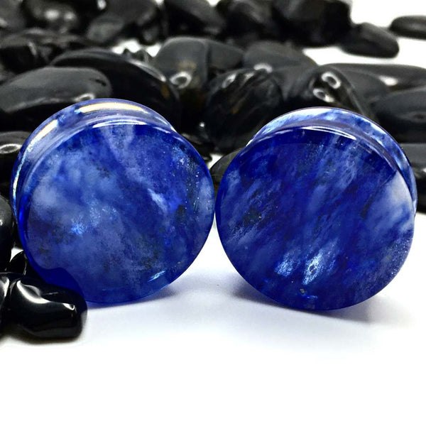 Blue Icicle Glass Plugs | Ear Gauges | Stretched Ears | ThePlugCrate