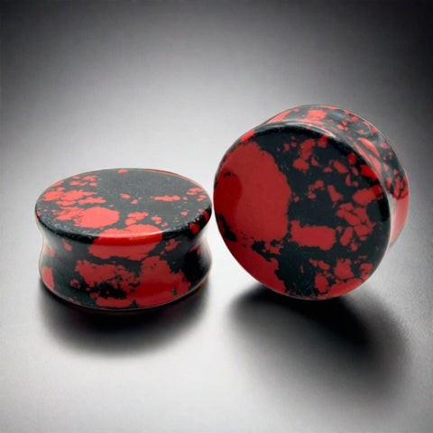 red turquoise stone plugs