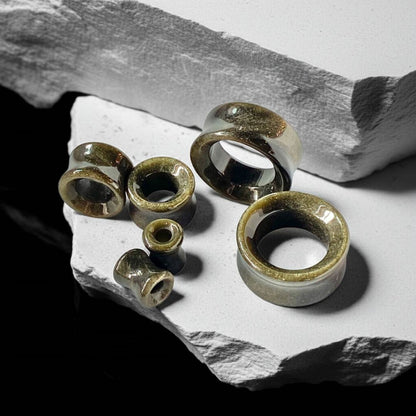 Golden Obsidian Stone Tunnels