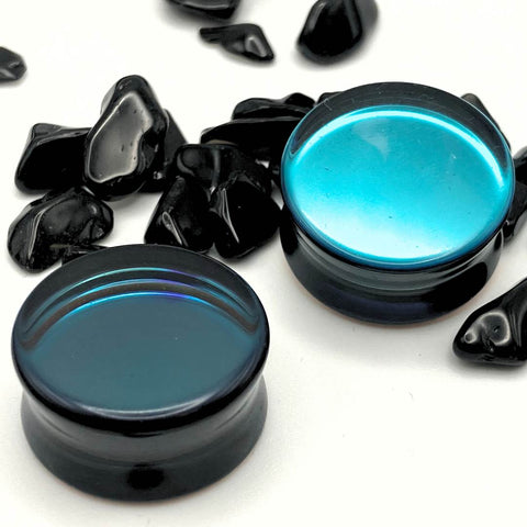Midnight Shimmer Glass Plugs