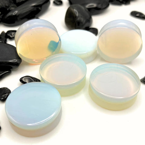 Iridescent Opalite Stone Ear Plugs