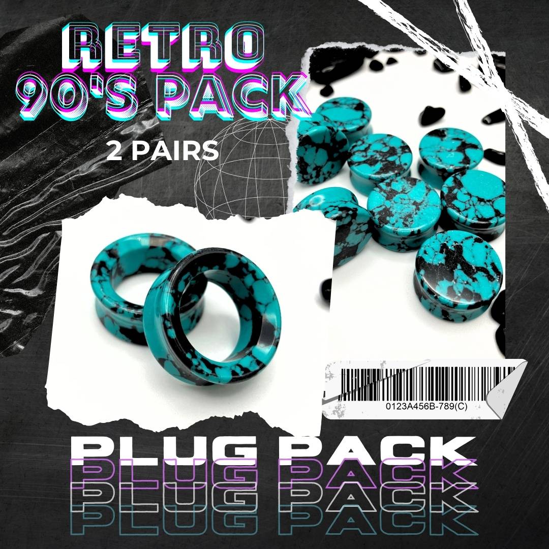 90s Computer Plug Retro 90's Plug Pack | Stretched Ears | Gauges Jewelry – ThePlugCrate