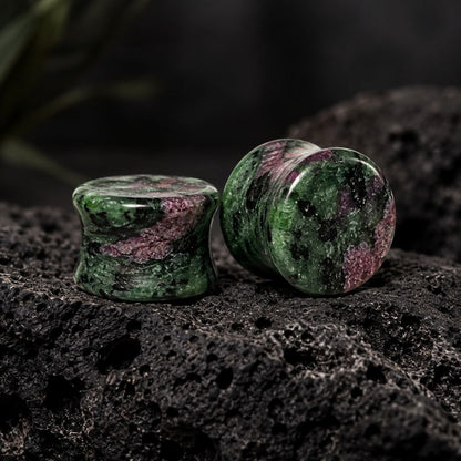 Ruby Zoisite Stone Plugs