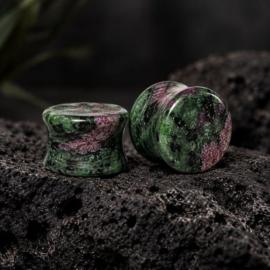 Ruby Zoisite Stone Plugs