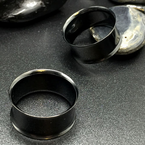 Black Titanium IP Over Surgical Steel Tunnels