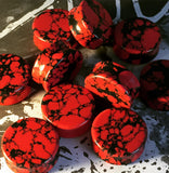 Crimson Turquoise Stone Plugs