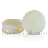 Opalite stone plugs for stretched ears