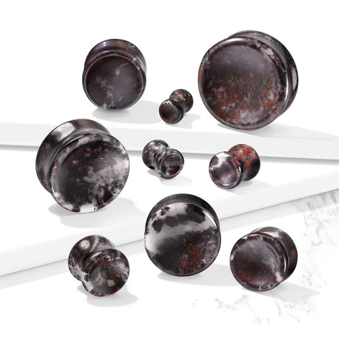 Concave Blood Stone Plugs