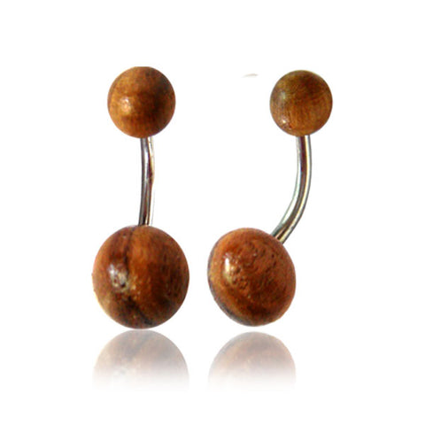 Teak Wood Belly Ring