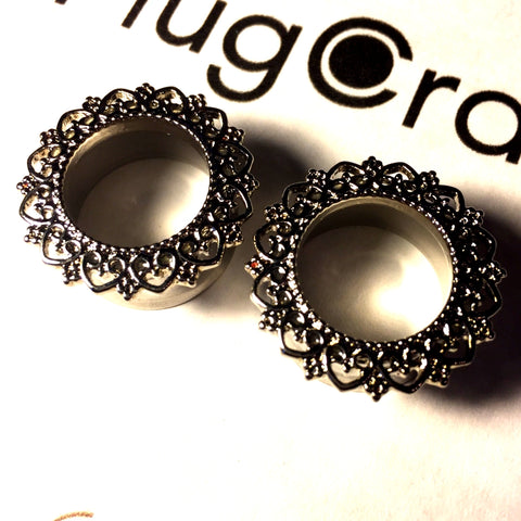 *CLEARANCE* Steel Filigree Mandala Tunnels - 19mm / 3/4"